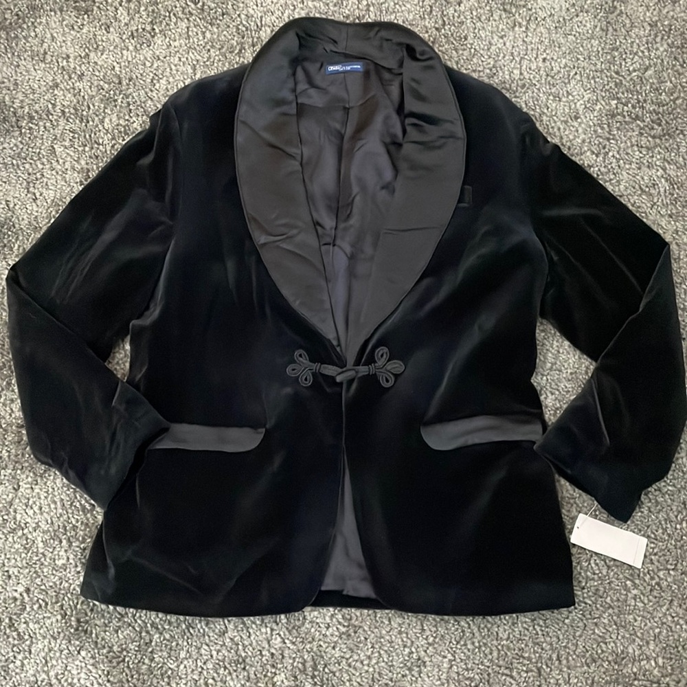 Vintage Polo Ralph Lauren Velour Smoking Blazer Coat